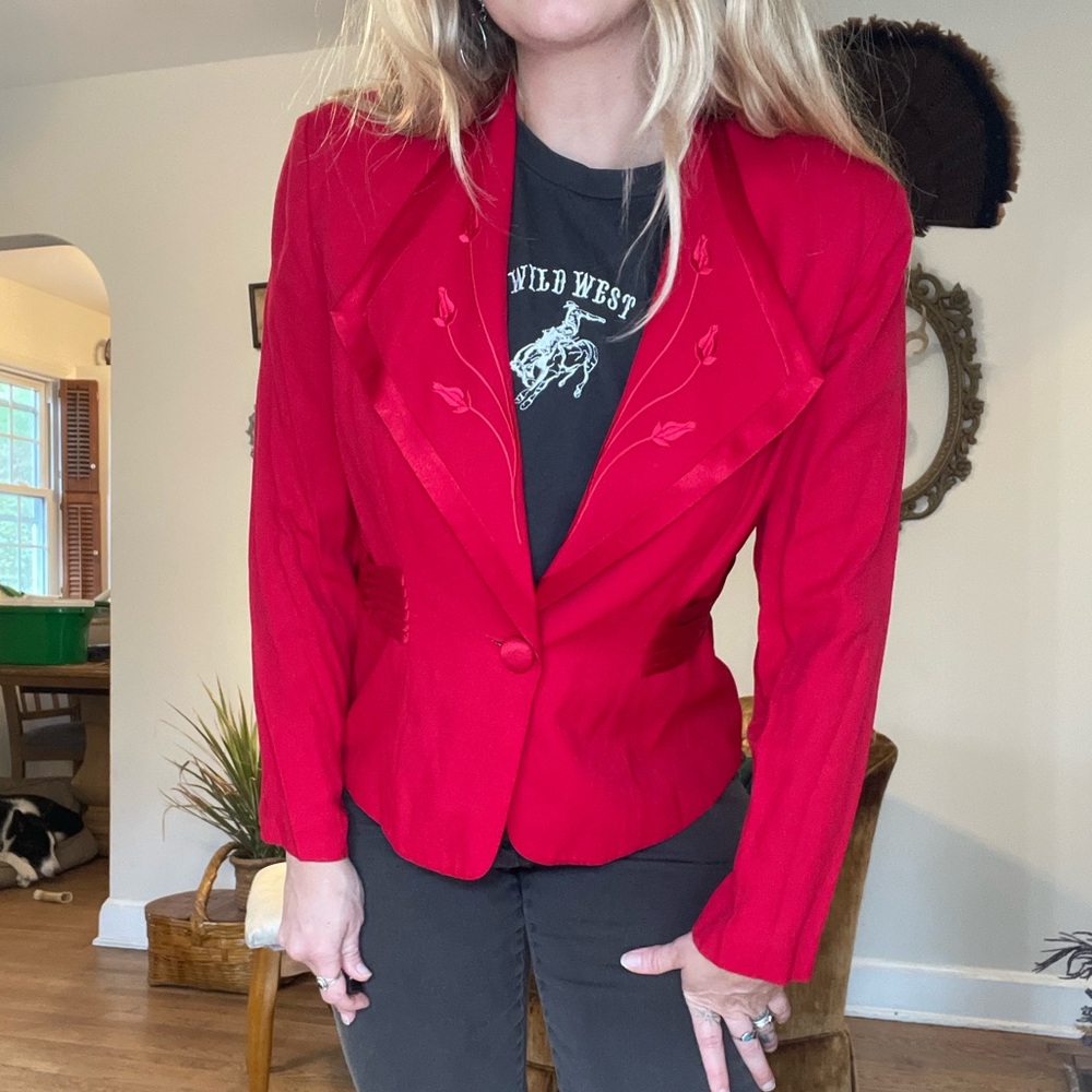 Red vintage S.L. Fashion western blazer